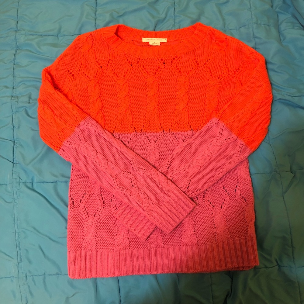 Small pink and orange coincidence & chance sweater